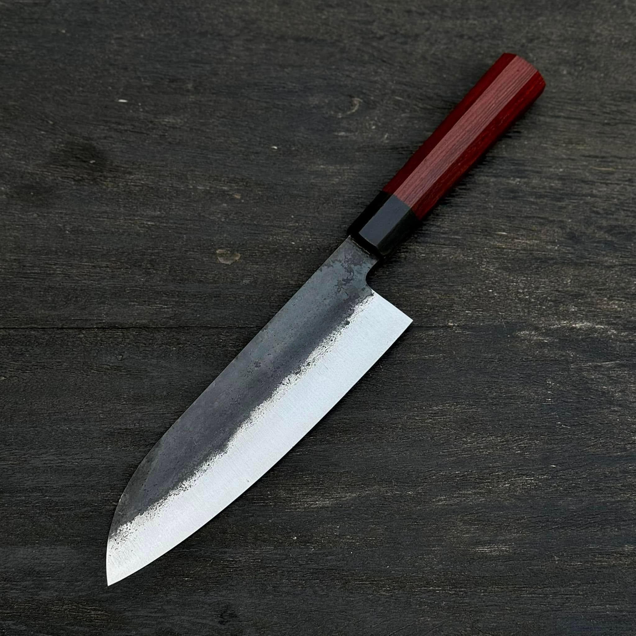 Handmade Gyuto Chef Knife – The Japanese Carbon Steel Workhorse for Professional & Home Kitchens Santoku knife
