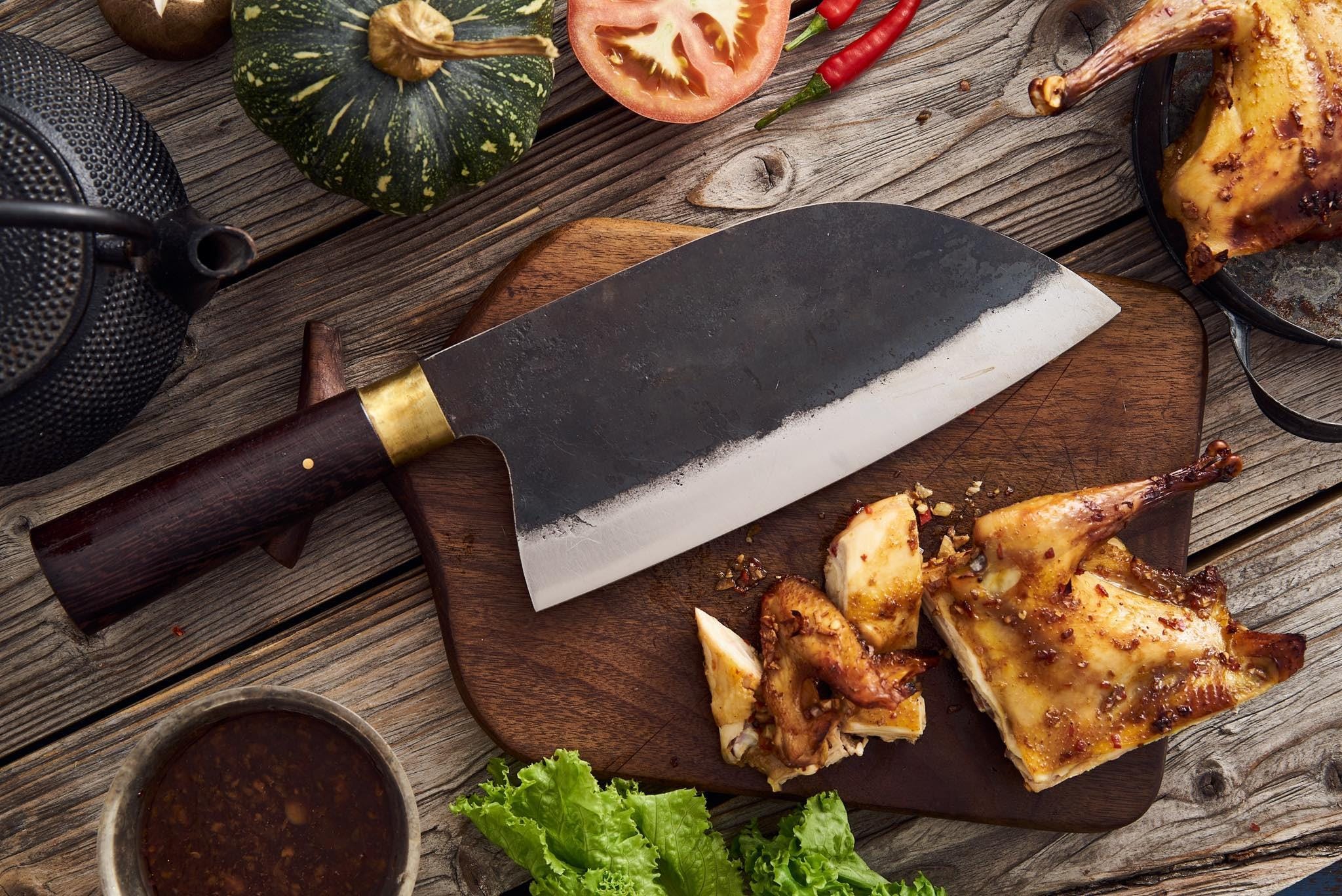 The Legend Gyuto Chef Knife 210mm – Hand-Forged 52100 Carbon Steel with Walnut Handle Serbian knife