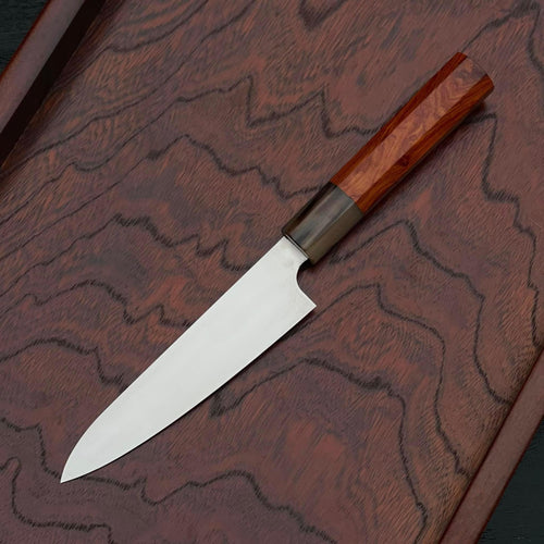 3 Piece Chef Knife Set Nakiri Santoku Serbian Walnut Handles