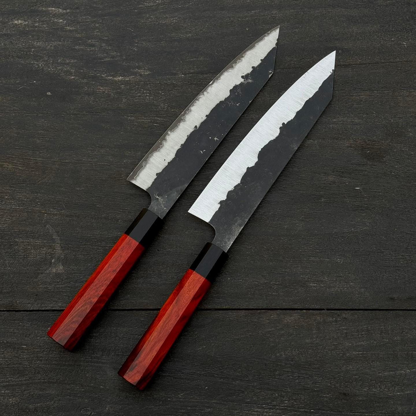 Kiritsuke Sanmai Knife 240mm – 52100 Core Steel with Rosewood Handle & Horn Ferrule