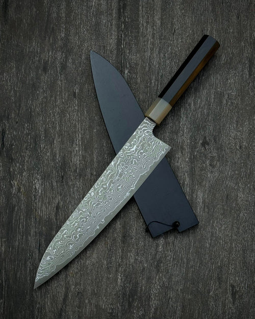 Gyuto Damascus Chef Knife 210mm - Hand-Forged Vietnamese Craftsmanship with Japanese Technique Gyuto