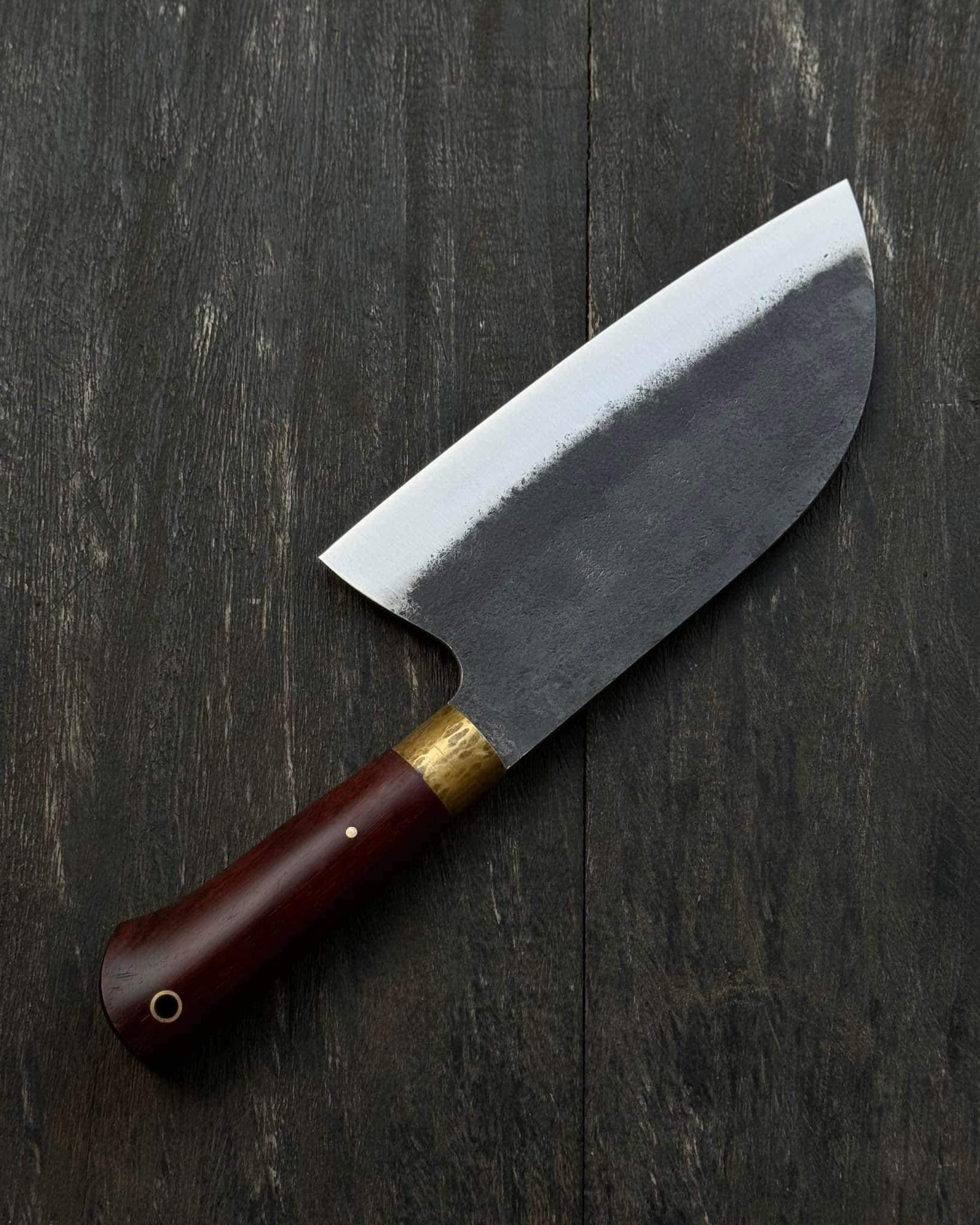 Serbian Chef Knife 205mm – Hand-Forged 52100 Carbon Steel with Walnut Handle SERBIAN