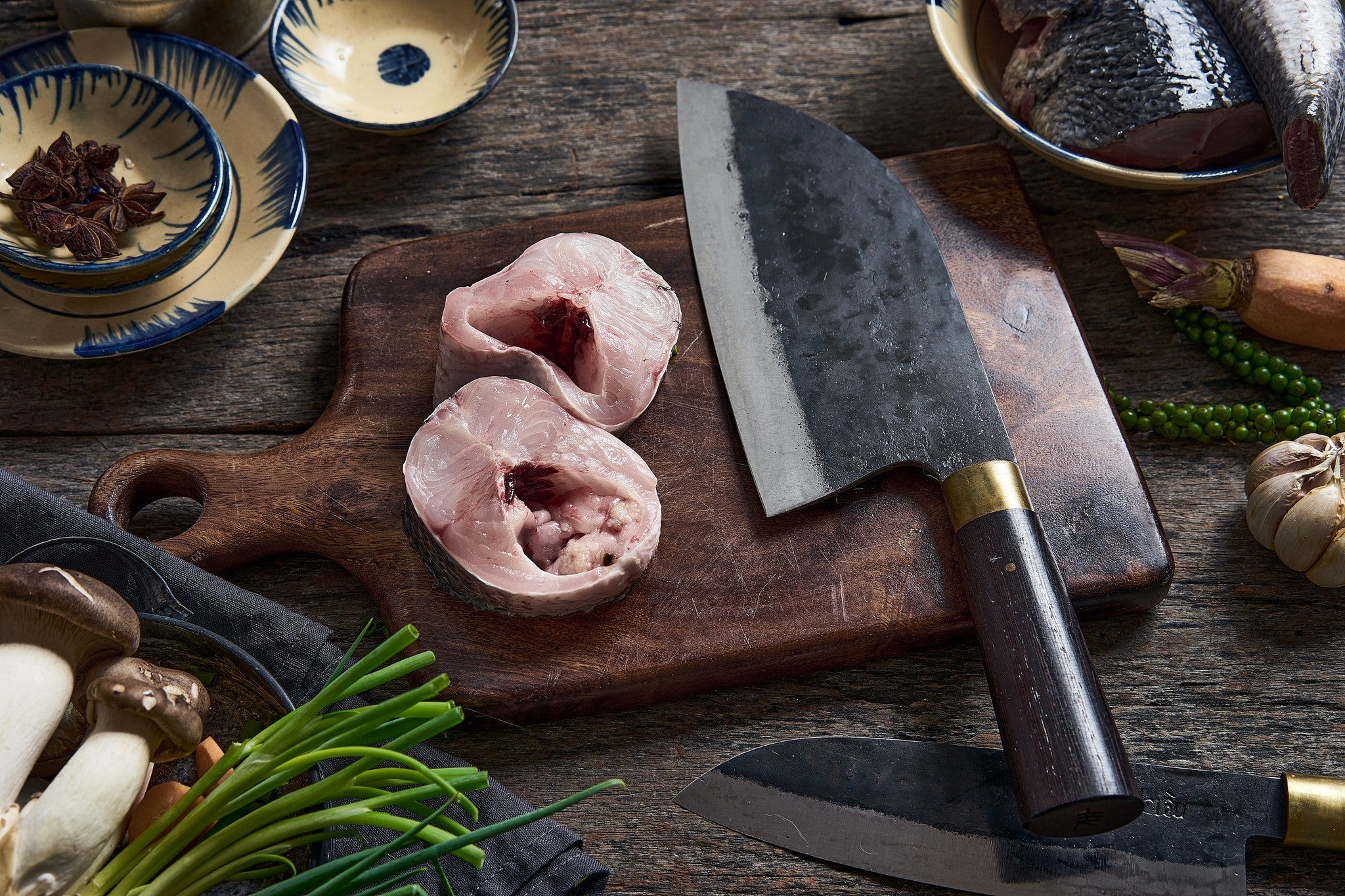 Hand-Forged Kitchen Knives: Nakiri, Santoku & Serbian Chef Knife – Sharp, Durable & Crafted with Solid Wood Handles Serbian