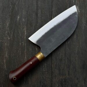 Serbian Chef Knife 205mm – Hand-Forged 52100 Carbon Steel with Walnut Handle