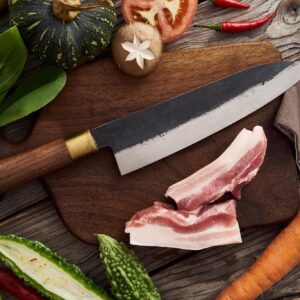 The Legend Gyuto Chef Knife 210mm – Hand-Forged 52100 Carbon Steel with Walnut Handle